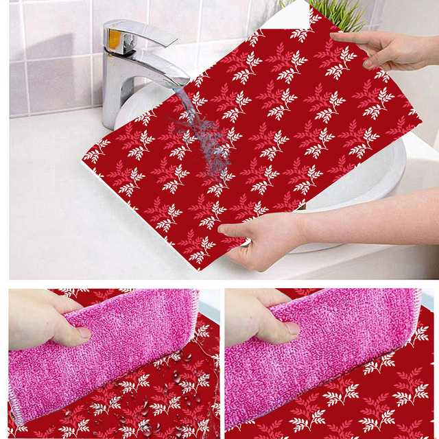 PVC Multipurpose Fridge Mat (Pack of 3) (Maroon, 44X29 cm) (ER-04)