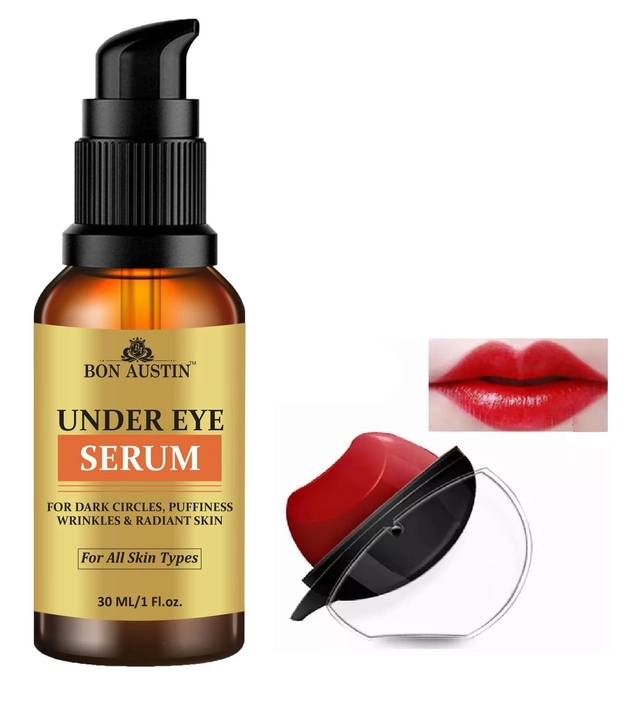 Bon Austin Under Eye Serum (30 ml) with Apple Shaped Lipstick (Red) (Set of 2)