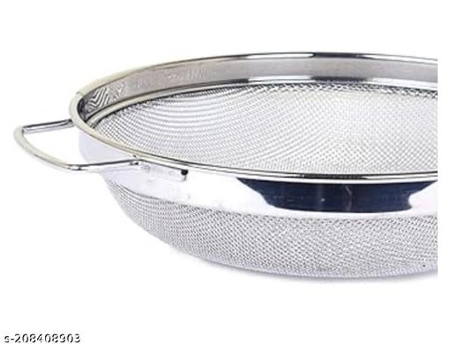 Stainless Steel Food Strainer (Silver, 26 cm)