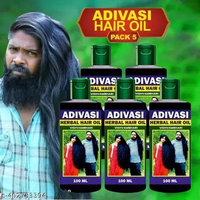 Adivasi Herbal Hair Oil (100 ml, Pack of 5)