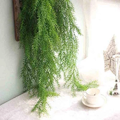 Artificial Vine Creeper Leaves Bunches for Diwali Decoration (Green, Pack of 1)