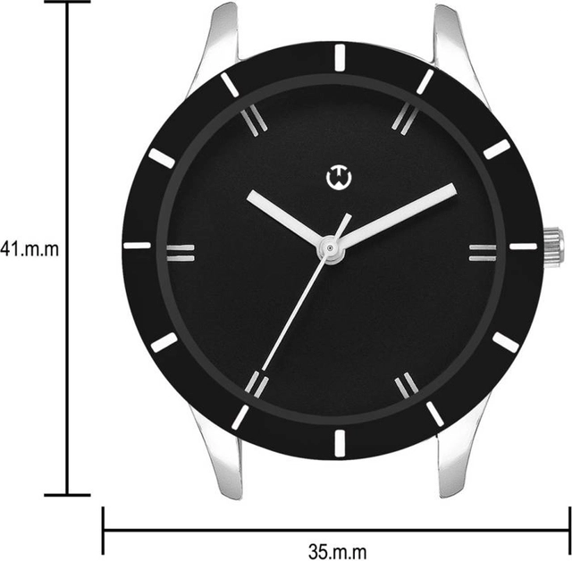 Analog Watch for Women (Silver & Black)