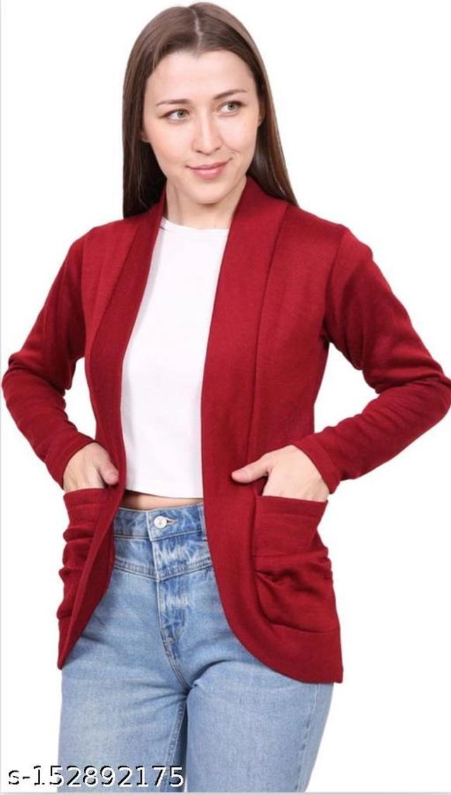 Cotton Blend Shurg for Women (Maroon, S)