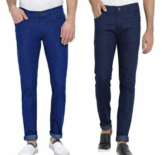 Pihura Denim Cotton Jeans For Men (Pack Of 2) (Blue, 28) (P-46)