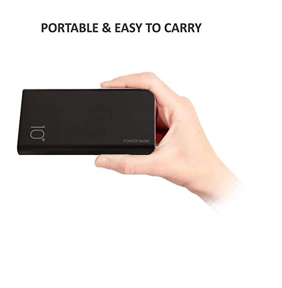 Premium Fast Charging Power Bank (Black, 10000 mAh)