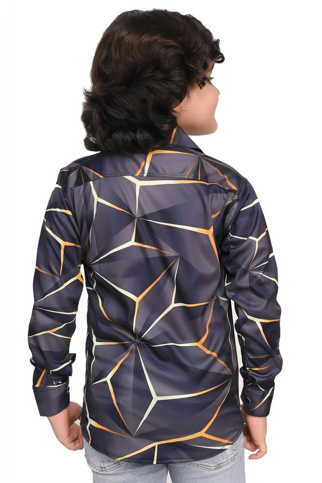 Full Sleeves Printed Shirt for Boys (Multicolor, 5-6 Years)