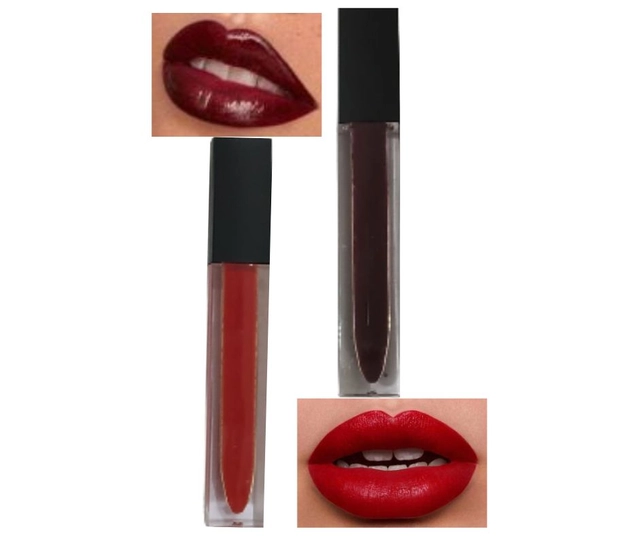 Ultra Liquid Lipsticks (Red & Maroon, Pack of 2)