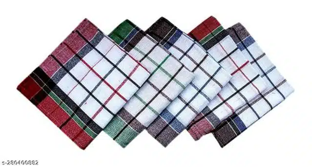 Cotton Cleaning Clothes (Multicolor, 18x18 inches) (Pack of 4)