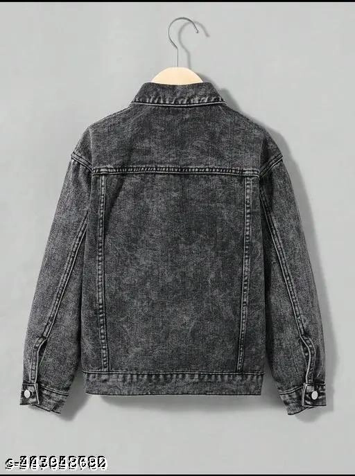 Denim Jacket for Men (Grey, M)