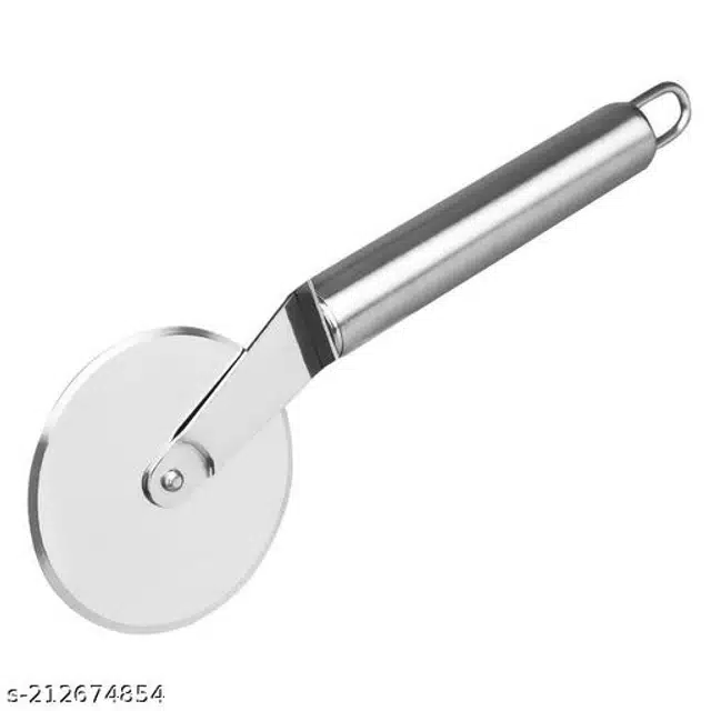 Stainless Steel Pizza Cutter with Cheese Grater (Silver, Set of 2)