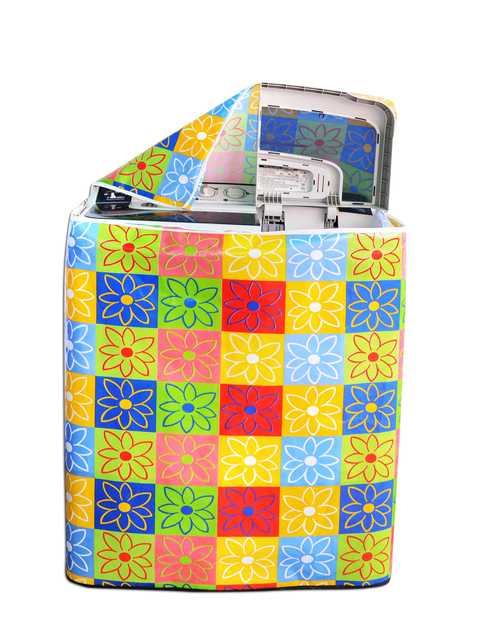 Beautiful Printed Waterproof & Dustproof Semi Automatic Washing Machine Cover (Multicolor) (A-29)
