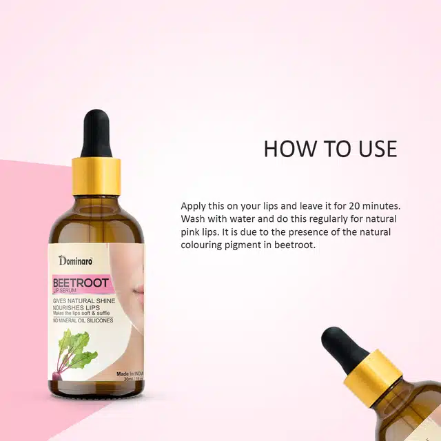 Dominaro Beetroot Pink Lip Serum (30 ml)