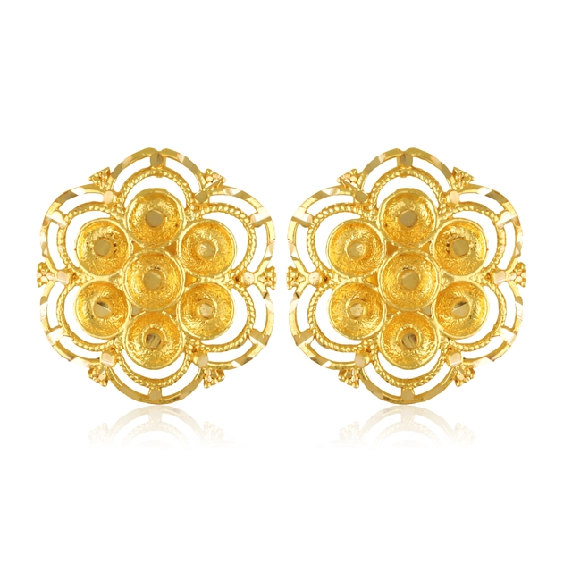 Alloy Gold Plated Earrings for Women (Gold, Set of 1)