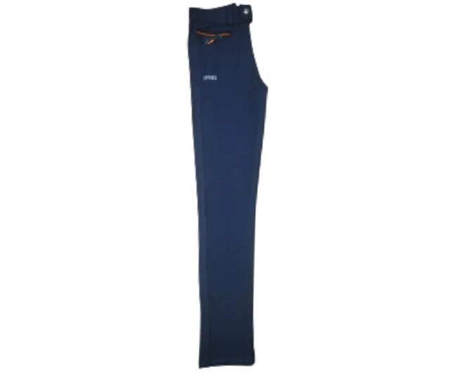 Linen Slim Fit Trackpants for Men (Navy Blue, XL)