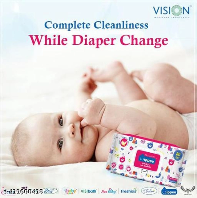 Wipppee (72 Pcs) Baby Wipes (Pack of 1)