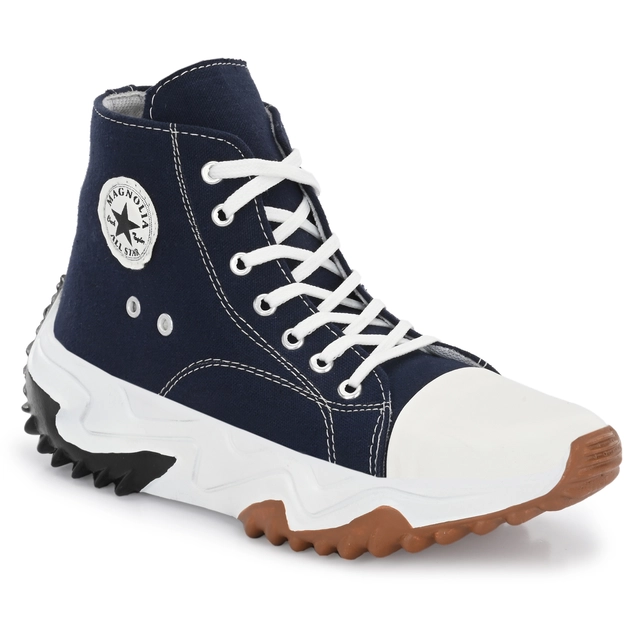 Boots for Men (Navy Blue & White, 6)