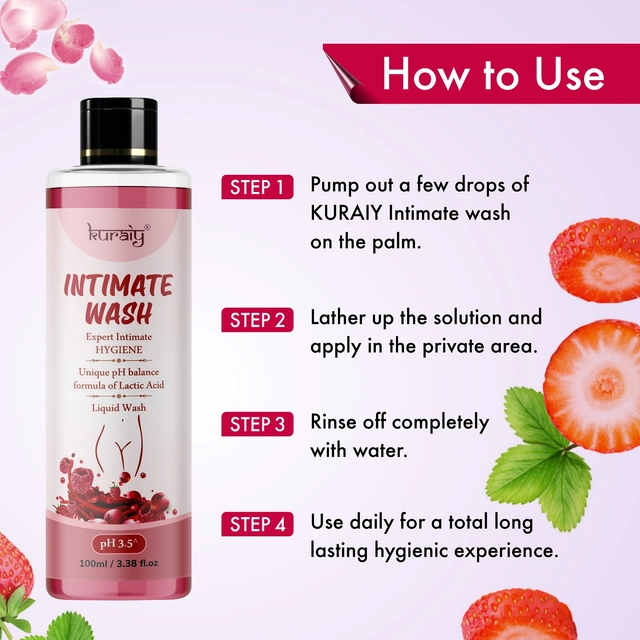 Kuraiy Unique pH Balance Intimate Wash for Women & Girls (100 ml)