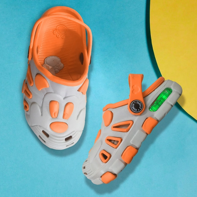 Clogs for Kids (Orange & Grey, 1)