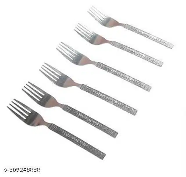 Stainless Steel Forks (Silver, Pack of 12)