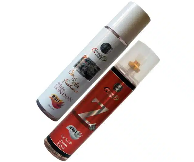 DSP White London with Z Red 2 in 1 Car & Air Freshener (Pack of 2, 250 ml)
