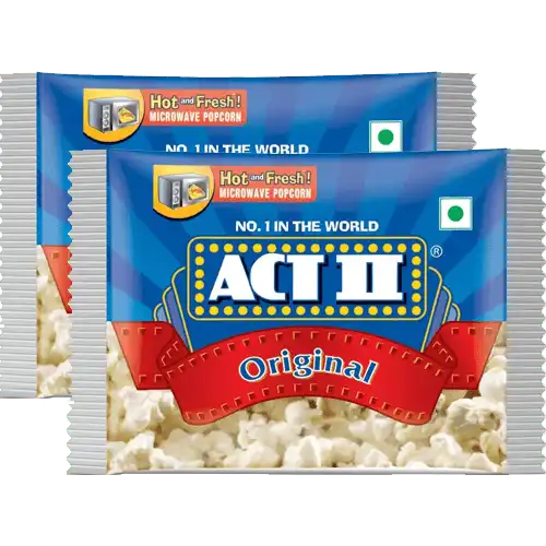 Act II माइक्रोवेव पॉपकॉर्न ओरिजिनल, 2X33 g (सेट ऑफ़ 2)