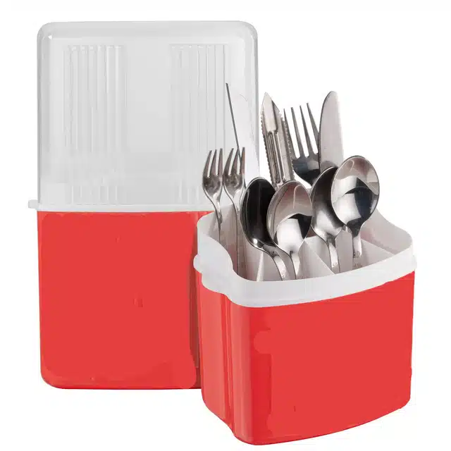 Plastic 5 Partitioned Cutlery Holder (Assorted)