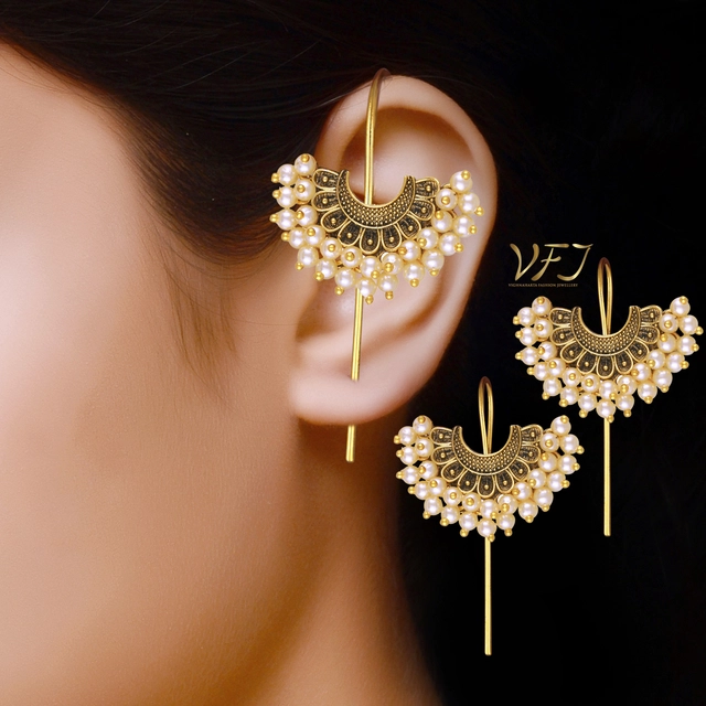 Alloy Earrings for Women & Girls (Gold, Set of 1)