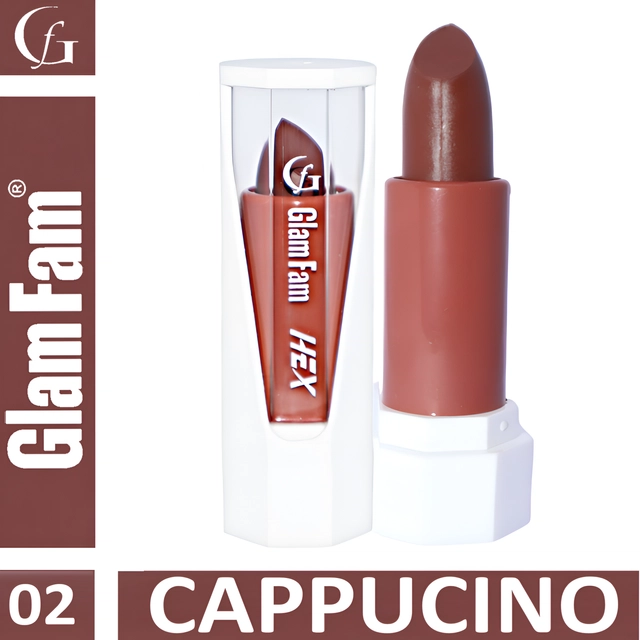 Glam Fam Smudge Proof Creamy Ultra Matte Long Lasting Lipstick (Cappucino)