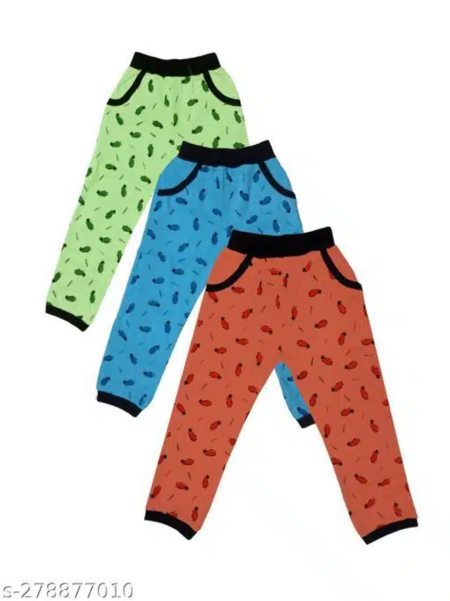 Pyjamas for Boys (Multicolor, 3-4 Years) (Pack of 3)