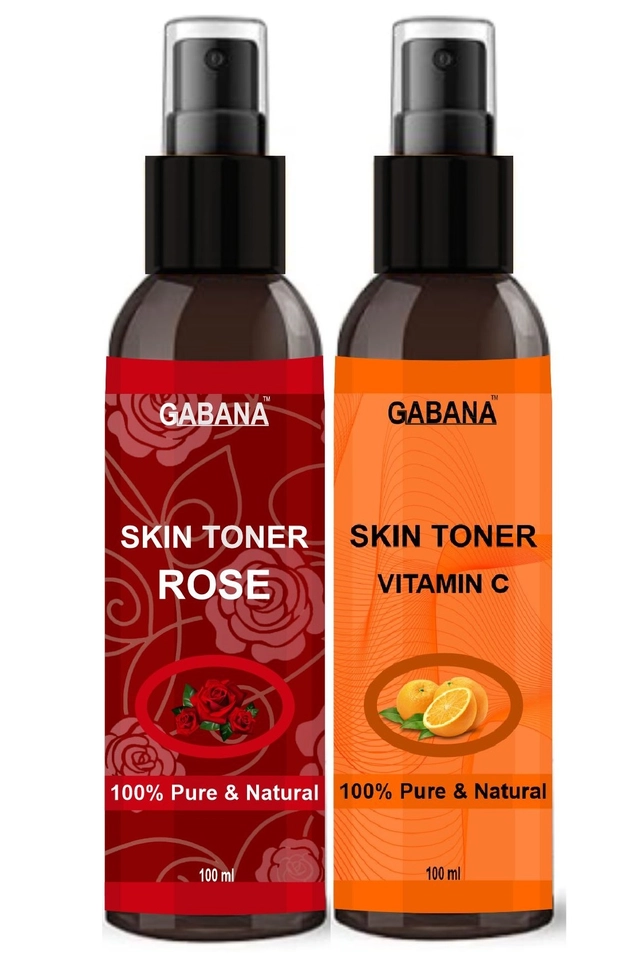 Combo of Gabana Rose & Vitamin C Skin Toner Spray (100 ml, Pack of 2)