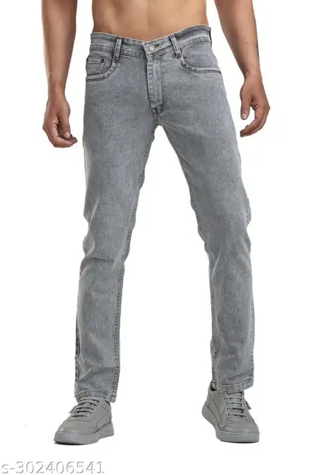 Denim Jeans for Men (Grey, 30)