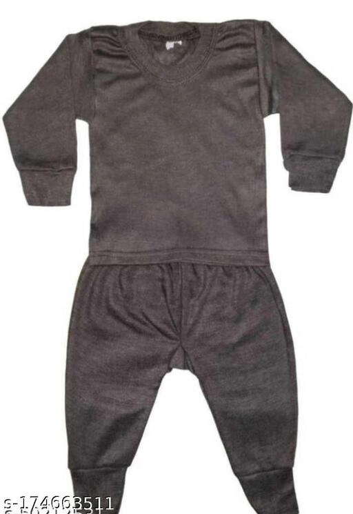 Polycotton Thermal Set for Kids (Multicolor, 0-3 Months) (Set of 3)