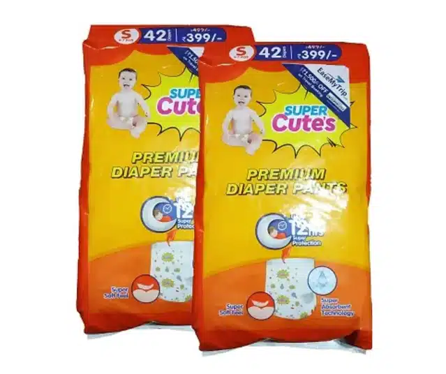 42 Pcs Supercute Baby Diaper Pants (Set of 2, S)