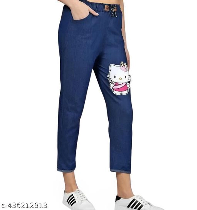 Denim Clothing Sets for Girls (11-12 Years, White & Blue)