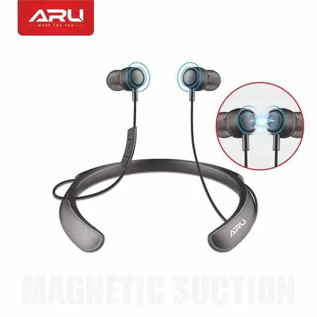 ARU ANB-1117 लिव ब्लिस वायरलेस नेकबैंड ब्लूटूथ हेडसेट विद माइक-ब्लैक