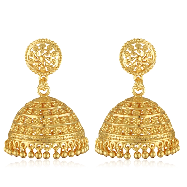 Alloy Gold Plated Earrings for Women (Gold, Set of 1)