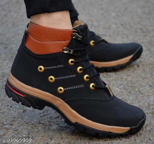 Boots for Men (Black & Brown, 6)