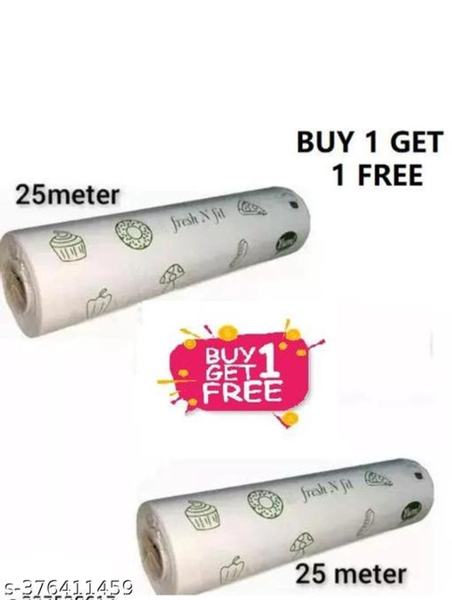 Food Wrapping Roll Paper (White, 25 m) (Pack of 2)