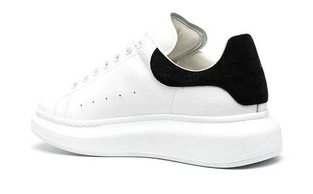 Oversized Sole Low Top Two Toned Running Shoes for Men (White, 8) (VS-13)