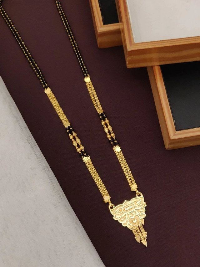 Alloy Gold Plated Mangalsutra for Women (Gold)