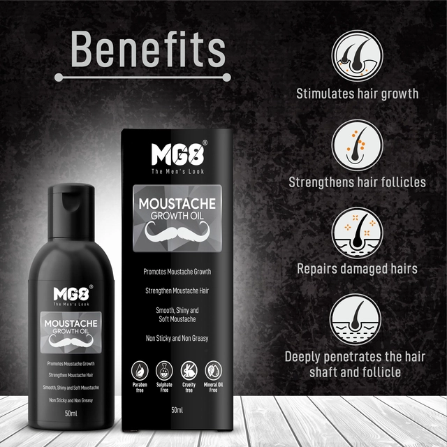 MG8 Moustache Growth Beard Oil (50 ml)