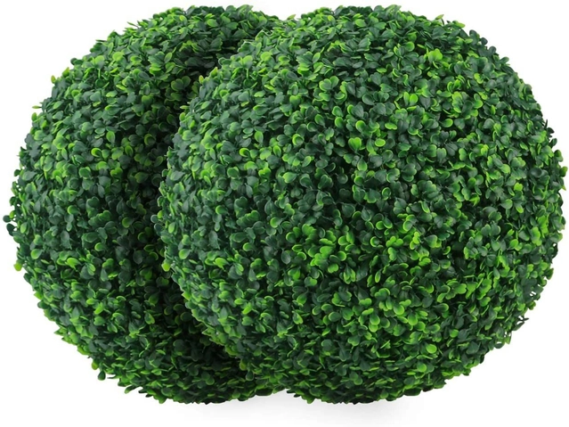 Artificial Topiary Ball Plant for Diwali Decoration (Green, Pack of 1)