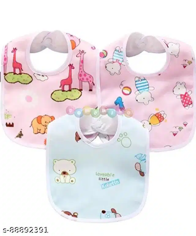 Silicone Bibs Aprons for Infants (Multicolor, Pack of 3)