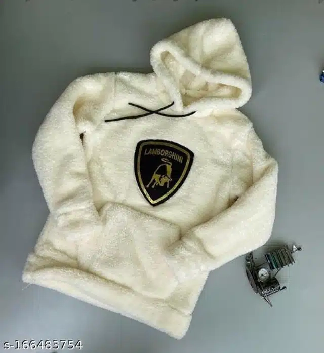 Hooded Sweatshirt for Men (Cream, S)