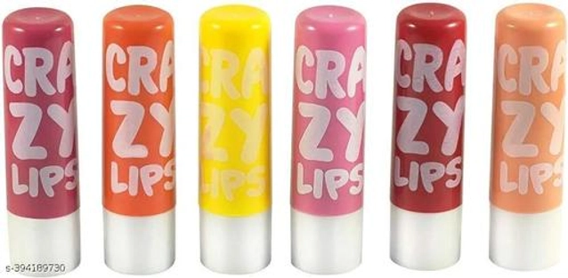 Crazy Lip Balm (Multicolor, Pack of 12)