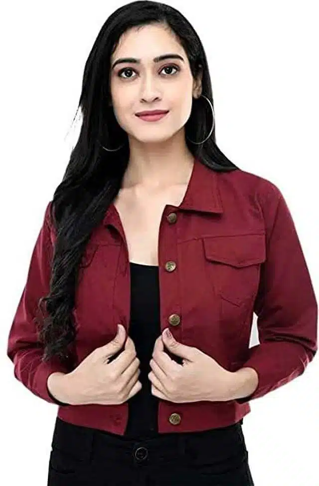 Full Sleeves Jacket for Women (Maroon, M) (RK-105)