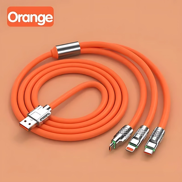 3 in 1 Charging Cable (Multicolor, 120 W)