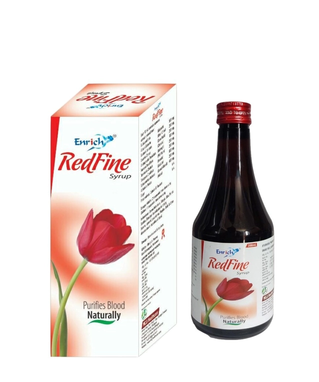 Enrrich Plus Redfine Ayurvedic Syrup for Purifies Blood Naturally (200 ml, Pack of 4)