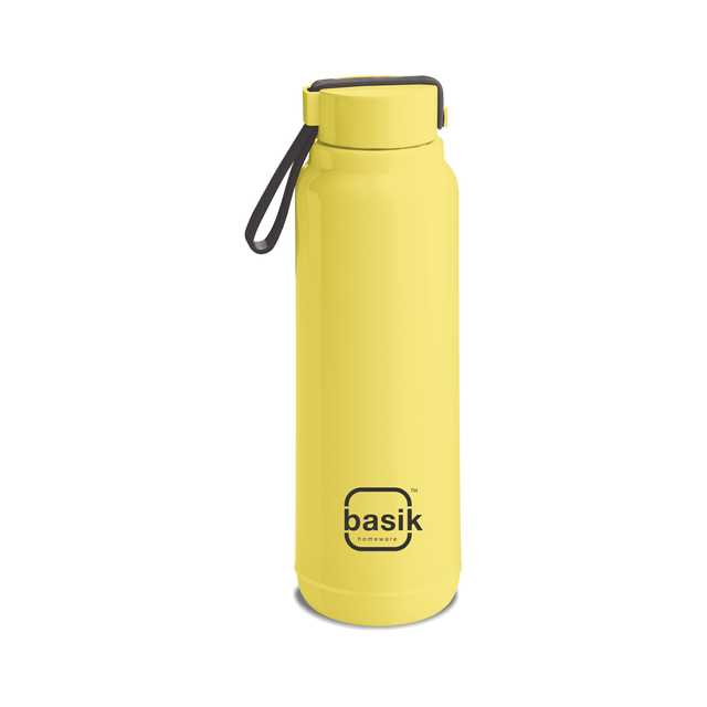 Basik Sublime 600 Stainless Steel Inner Insulated Water Bottle (Yellow) (BI-52)