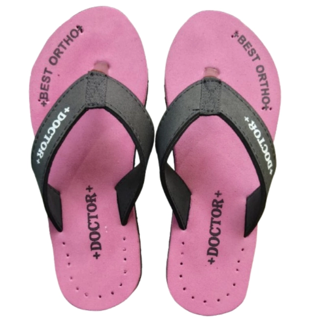 Slippers for Women (Black & Pink, 4)